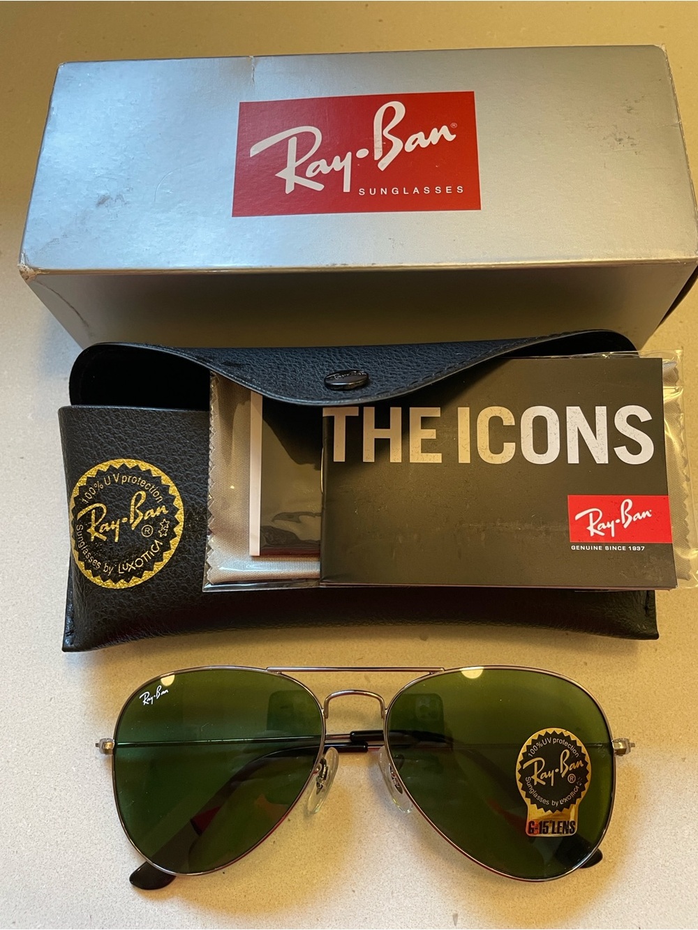 Authentic Ray-Ban Aviator Sunglasses